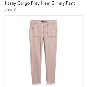 Kasey Frayed Hem Cargo Skinny Pant